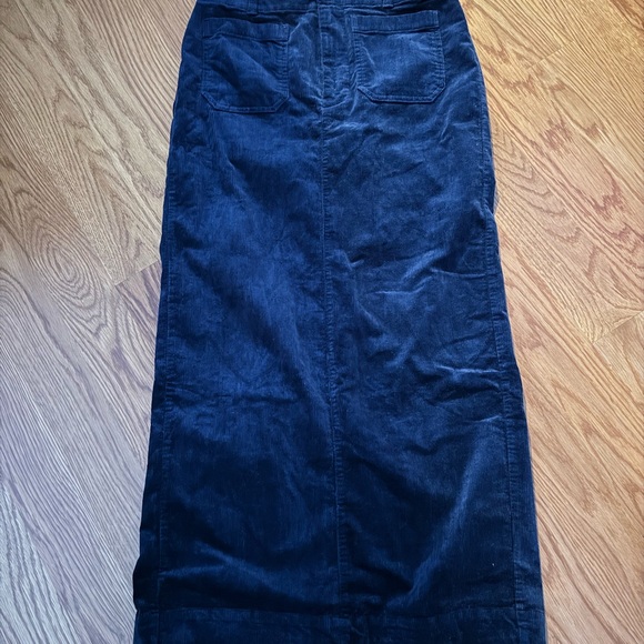 Maeve Navy Corduroy Maxi Skirt - Picture 7 of 8
